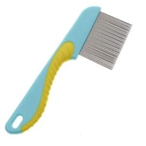 Stainless Steel Head Lice & Nit Removal Comb with Handle | Long Teeth | For Men & Women (Color May Vary)