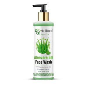 Aloe Vera Gel Face Wash 100ml | Hydrating & Anti-Acne Cleanser with Vitamin E | For Men & Women